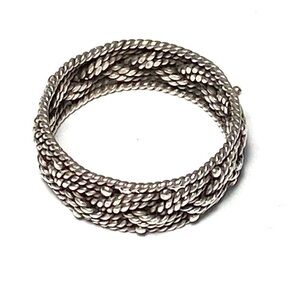 925 Sterling Silver Ring  Vintage Artisan Size 7.75  Band Artisan  3.27g